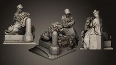 3D model monument with lion (STL)